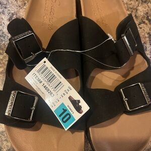 Skechers black sandals
